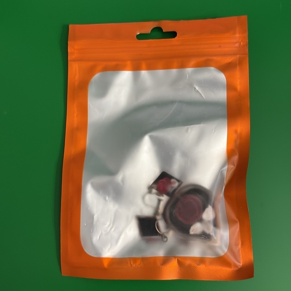 Vintage Pressed Flower Earrings and Matching Decorative Hand Glass-Stone - Picture 5 of 6